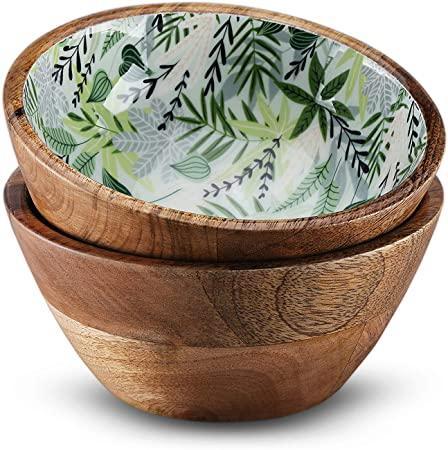 Mango Wood Printed Bowl — 10
