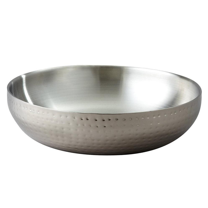 Hammered Double-Wall Stainless Steel Bowl — 55