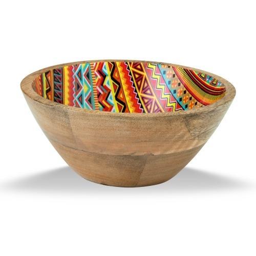Mango Wood Printed Bowl — 77