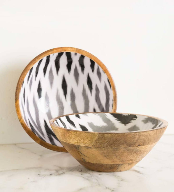 Mango Wood Printed Bowl — 89