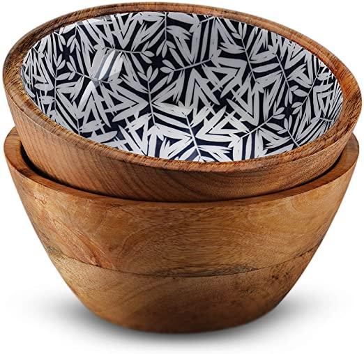 Mango Wood Printed Bowl — 9